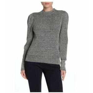 Free Press Pullover Sweater Plaited Long Sleeve Sweater Mock Neck Black Size XL